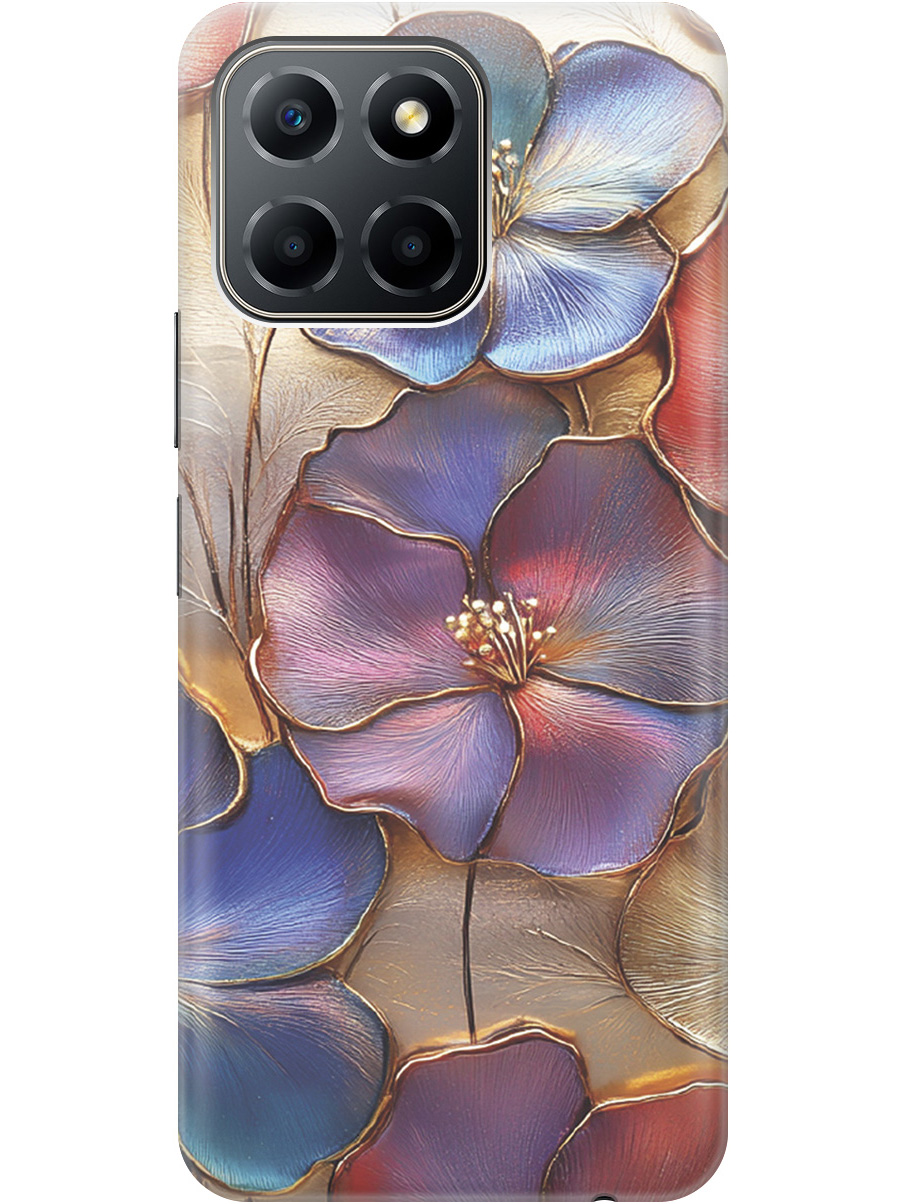 

Силиконовый чехол на Honor X6 / X8 5G с принтом "Позолоченные цветы", Прозрачный;золотистый;красный;синий, 762092224
