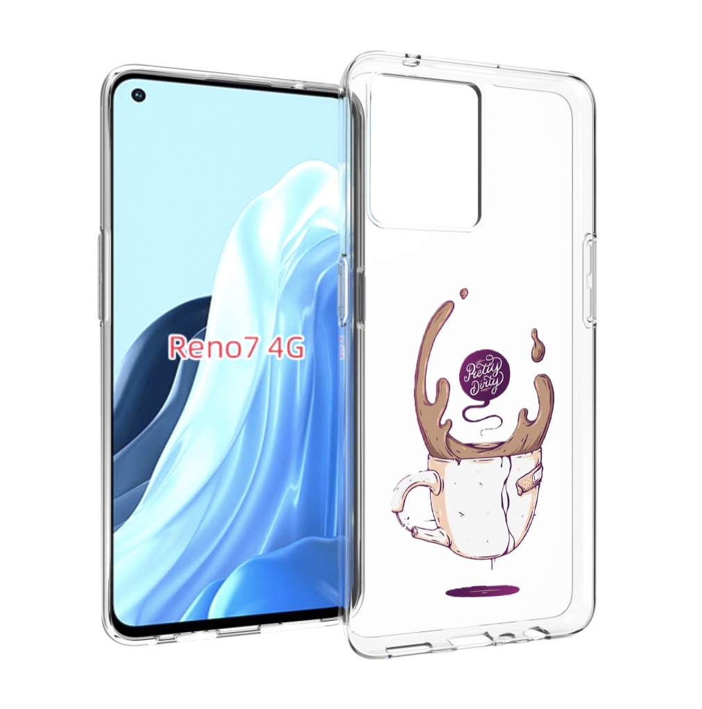 

Чехол MyPads сломанный стаканчик для OPPO RENO 7 4G, Прозрачный, Tocco