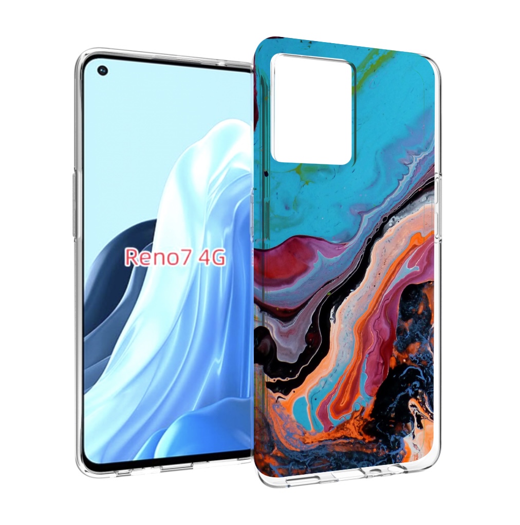 

Чехол MyPads смешанные краски для OPPO RENO 7 4G, Прозрачный, Tocco