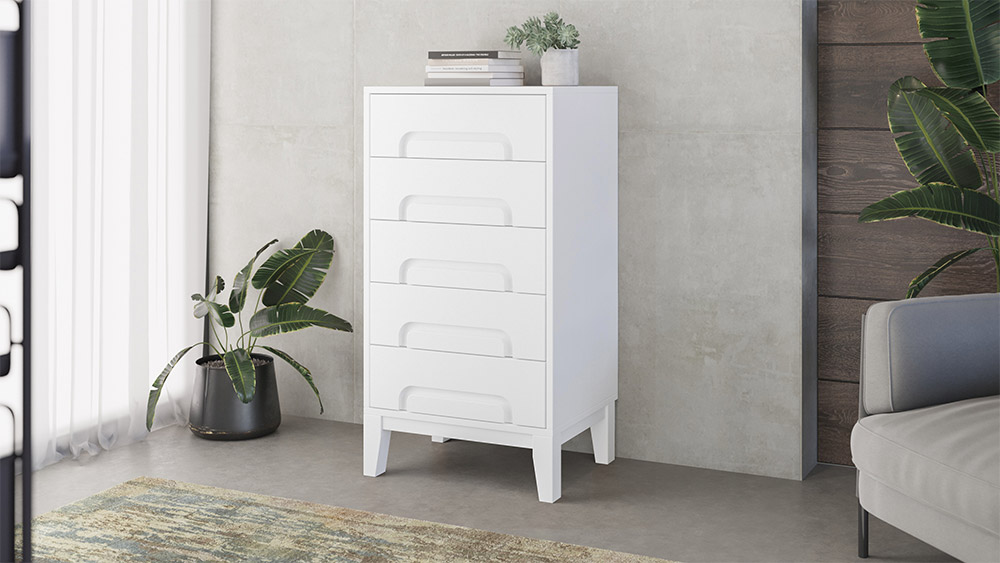 Комод Дримлайн Венсе узкий бук-венге 60х38х112,8