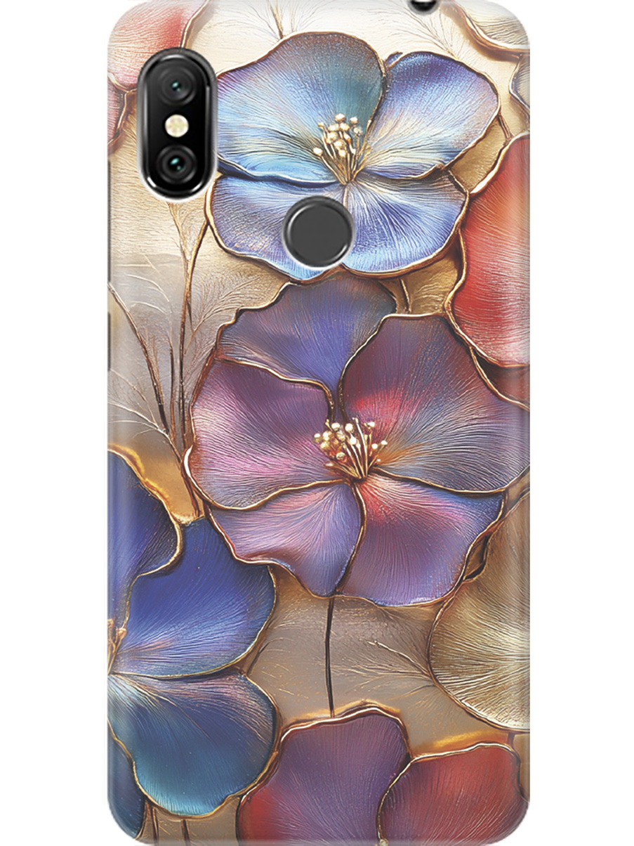 

Силиконовый чехол на Xiaomi Redmi Note 6 / Note 6 Pro с принтом "Позолоченные цветы", Прозрачный;золотистый;красный;синий, 719630424