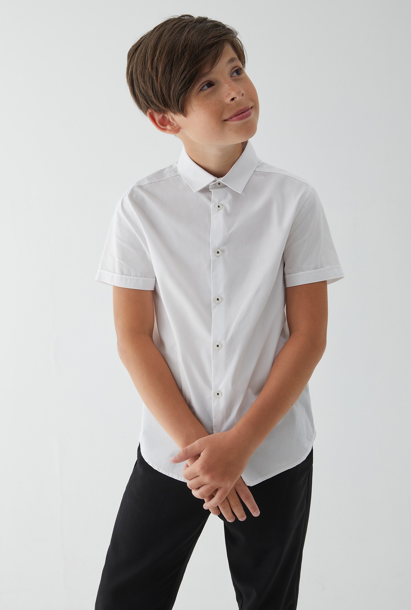 Рубашка с коротким рукавом ACOOLA 20110290053, белый, 134