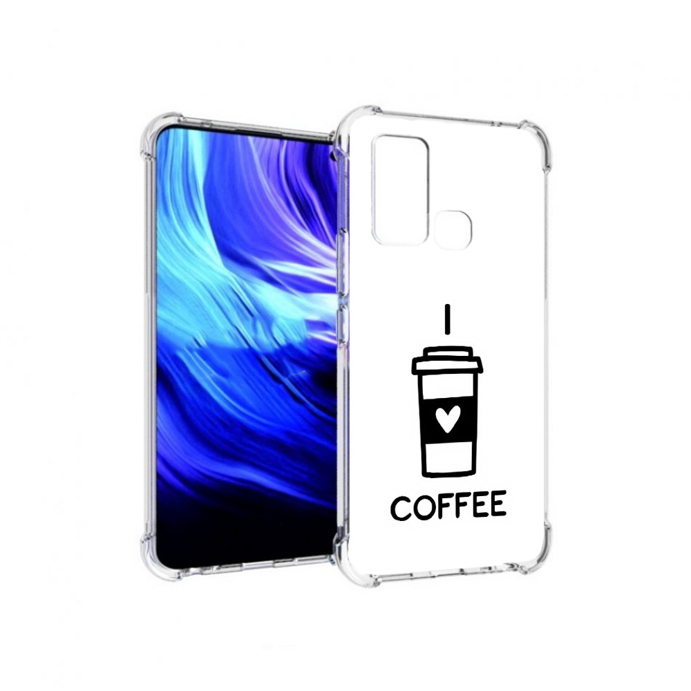 

Чехол MyPads Tocco для Vivo Z6 Я люблю кофе (PT226976.399.206), Прозрачный, Tocco
