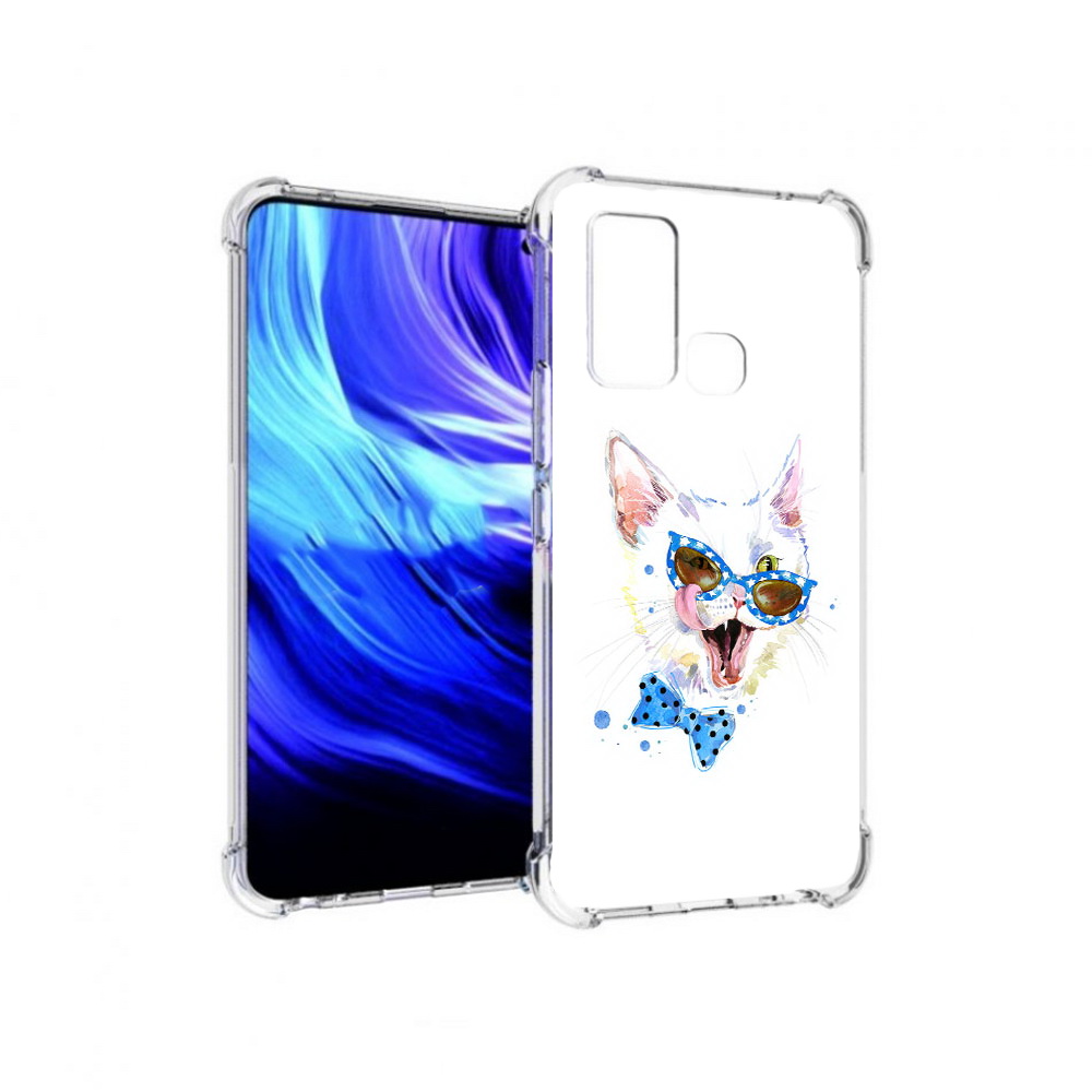 

Чехол MyPads Tocco для Vivo Z6 белый кот (PT226976.399.229), Прозрачный, Tocco