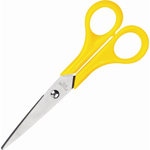 фото Ножницы attache 150 мм с пластиковыми ручками, цвет желтый