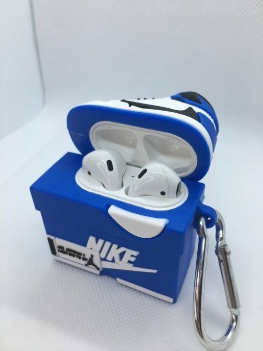 фото Casepods чехол для наушников apple airpods 1/2 nike голубые