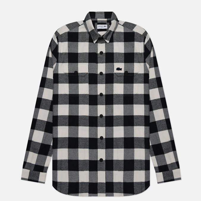 

Мужская рубашка Lacoste Big Check чёрный, Размер 43, Черный, Big Check