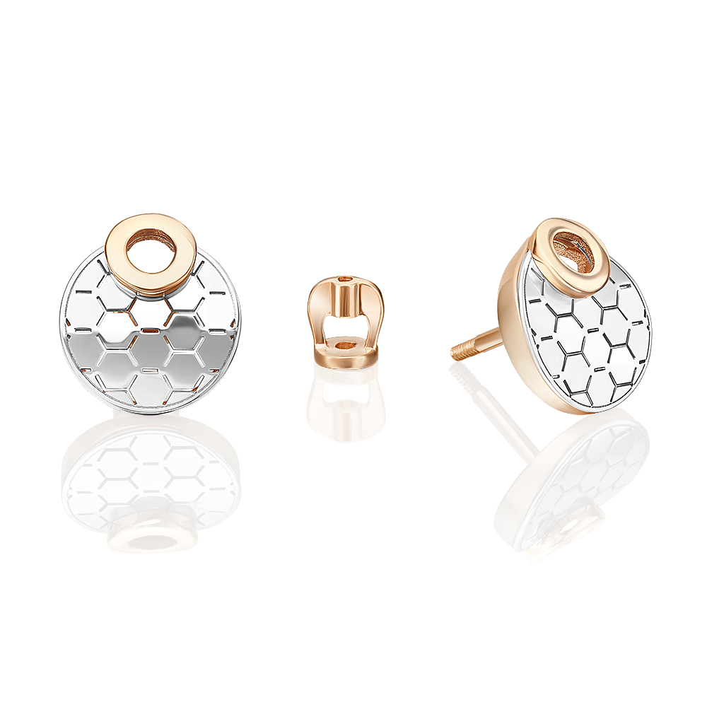 

Серьги пусеты из белого золота/красного золота PLATINA jewelry 02-5267-01-000-1111, 02-5267-01-000-1111