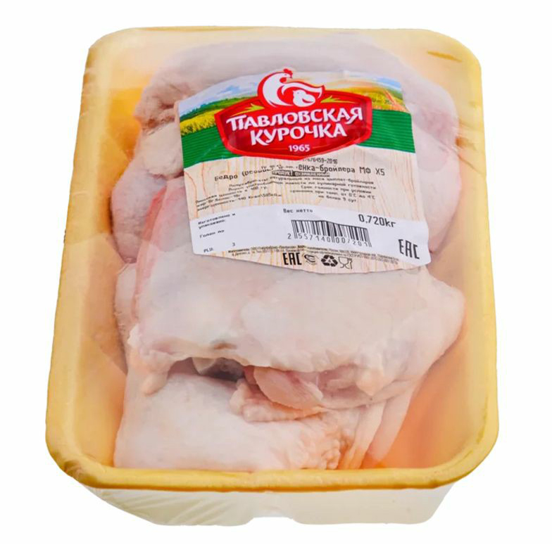 

Бедра цыпленка-бройлера Павловская Курочка с кожей охлажденные