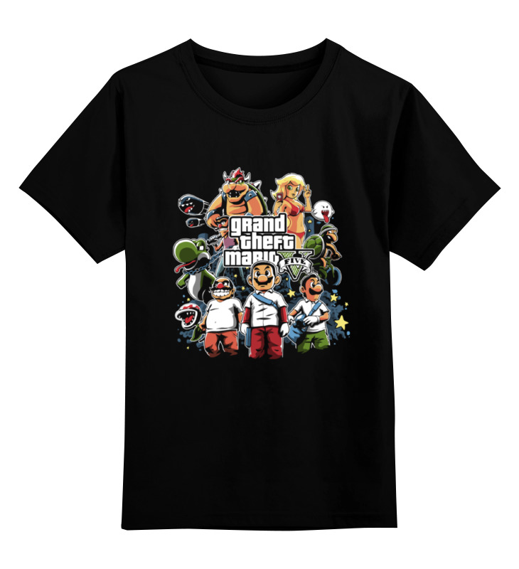 

Футболка детская Printio Mario gta цв. черный р. 104, Mario gta