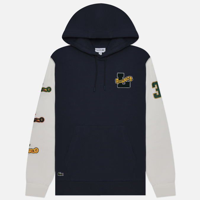 

Мужская толстовка Lacoste Regular Fit Multi Logo Hoodie синий, Размер M, Regular Fit Multi Logo Hoodie