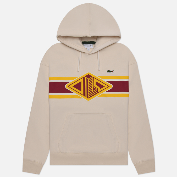 

Мужская толстовка Lacoste Loose Fit Printed Hoodie бежевый, Размер M, Loose Fit Printed Hoodie