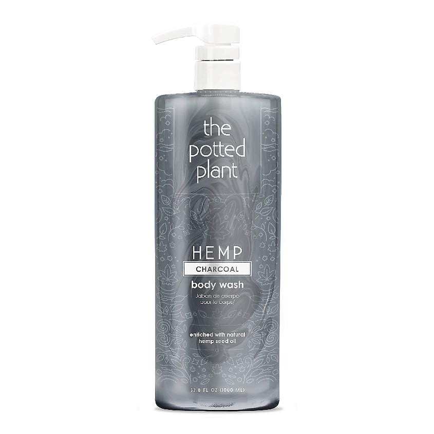 Гель для душа Potted Plant Charcoal Body Wash на основе масла семян конопли 1000 мл лосьон для рук empire australia с маслами пачули и семян конопли 500мл