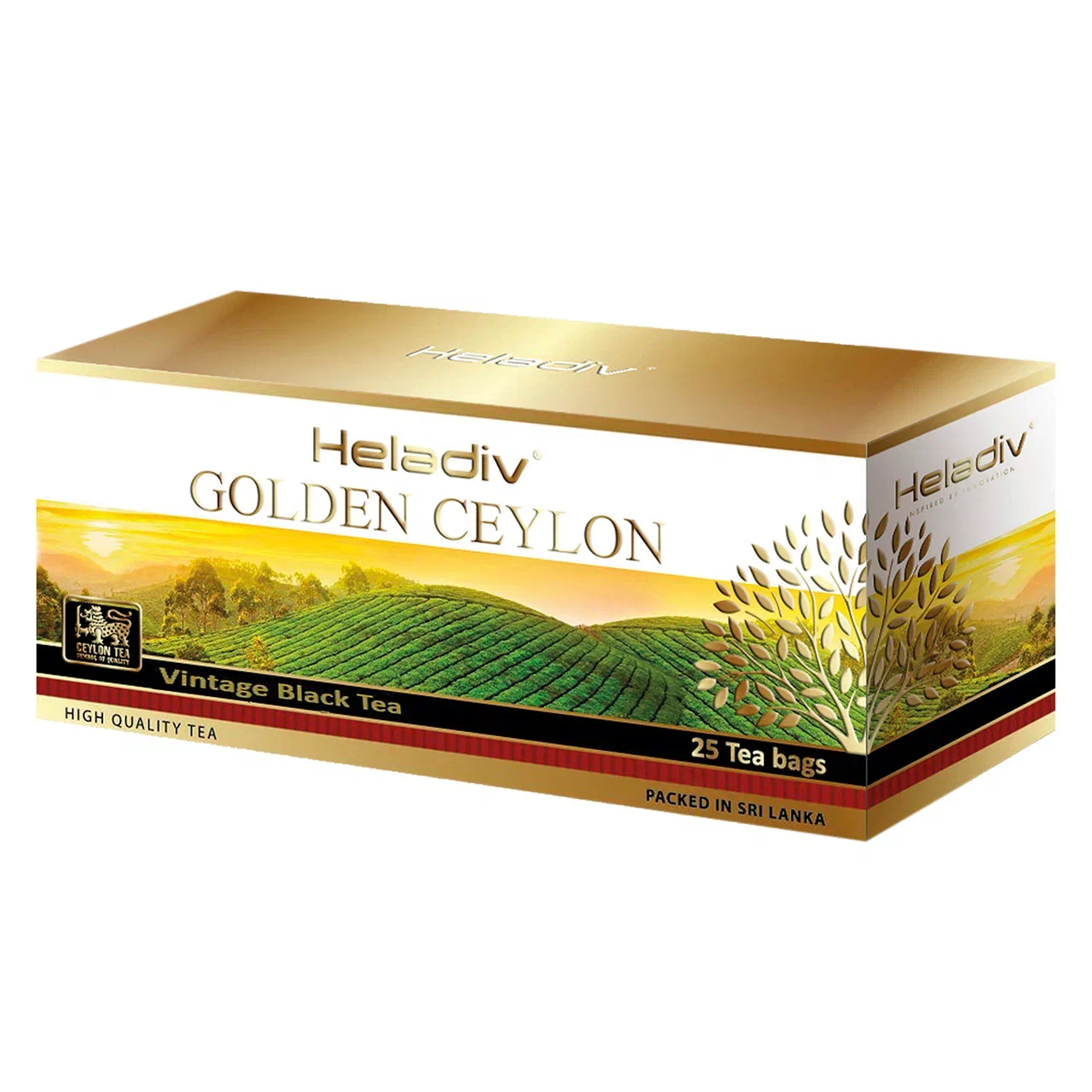 Чай чёрный Heladiv Golden Ceylon Vintage классический, 25 пакетиков