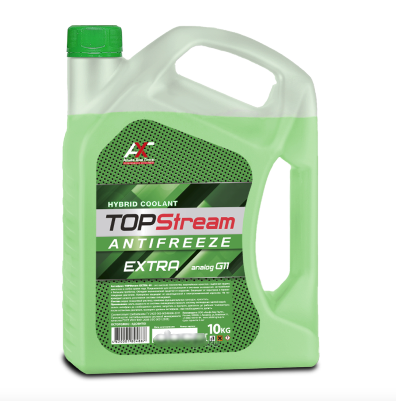 TOPSTREAM ATSEG00005 Антифриз TOPStream EXTRA GREEN (зелёный) G11 5 л
