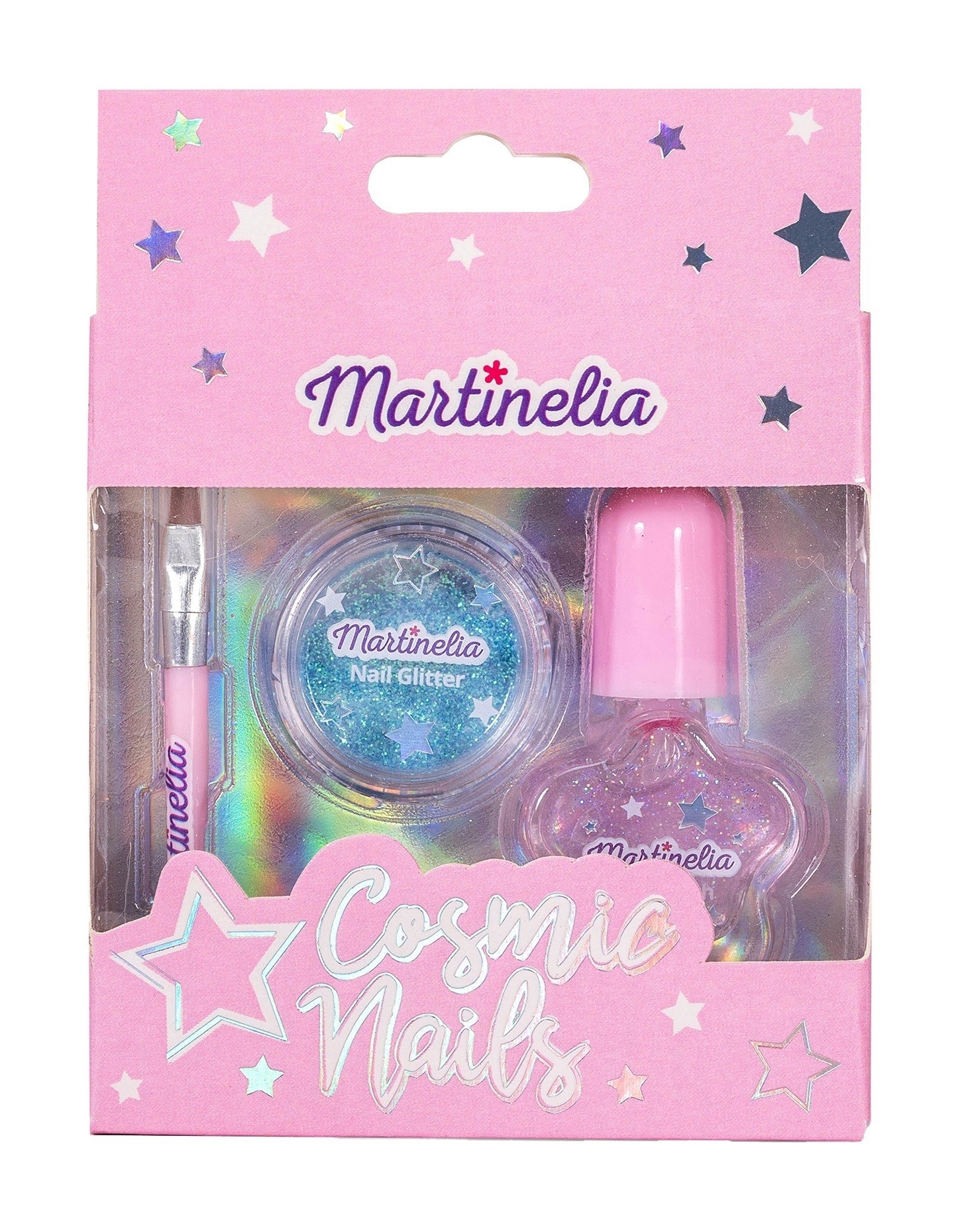 Набор детской косметики для ногтей Martinelia Cosmic Nails Kit 3 предмета 30662 набор детской косметики martinelia little unicorn lip gloss nail polish 3 4 мл 11932