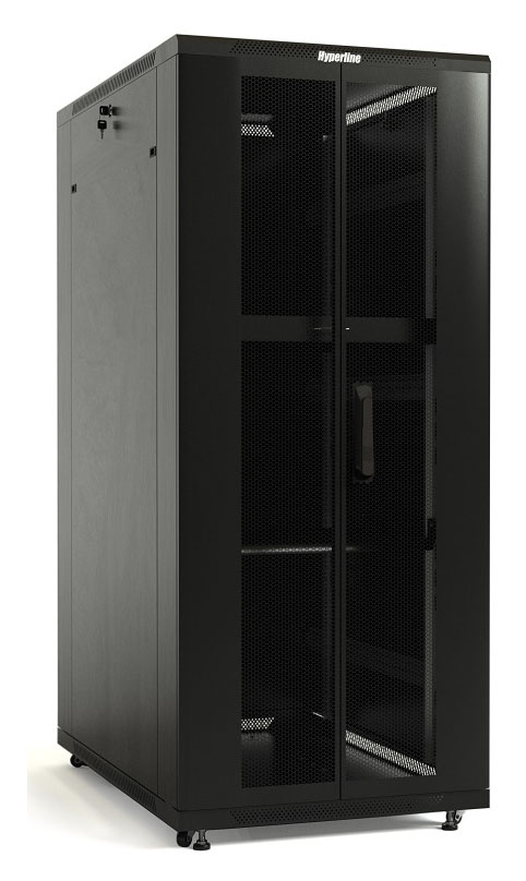 Hyperline TTB-2261-DD-RAL9004 Шкаф напольный 19-дюймовый, 22U, 1166x 600х1000 мм (ВхШхГ),