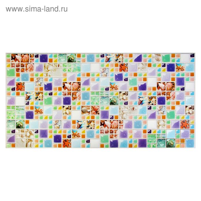 

Панель ПВХ Мозаика Лагуна 955*480, Разноцветный