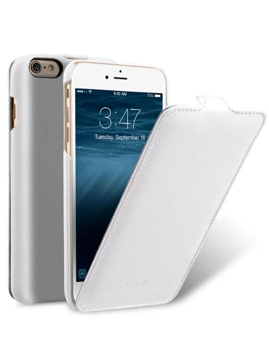 

Кожаный чехол Melkco Jacka Type для Apple iPhone 6/6S Plus (5.5") белый
