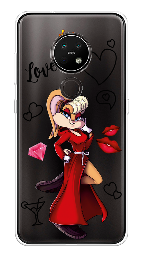 

Чехол на Nokia 6.2 "Rich Lola Bunny", Красный;бежевый;оранжевый, 123050-6