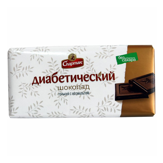 Шоколад Спартак Диабетический горький с изомальтом 85 г