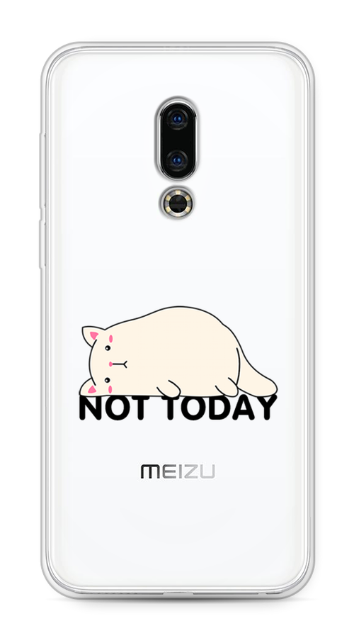 

Чехол на Meizu 16th "Cat not today", Белый;розовый;черный, 72750-1