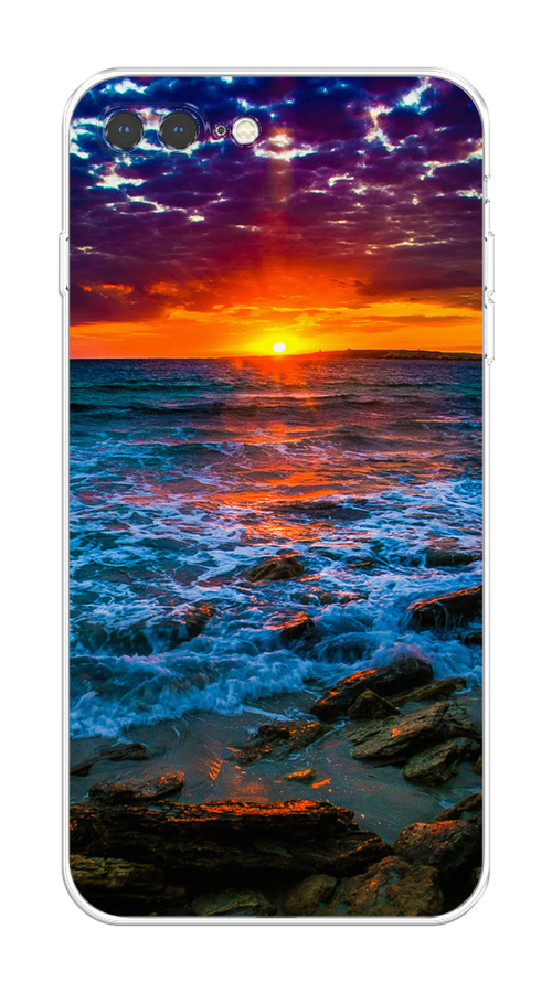

Чехол на Apple iPhone 8 Plus "Закат 1", Оранжевый;синий, 10950-2
