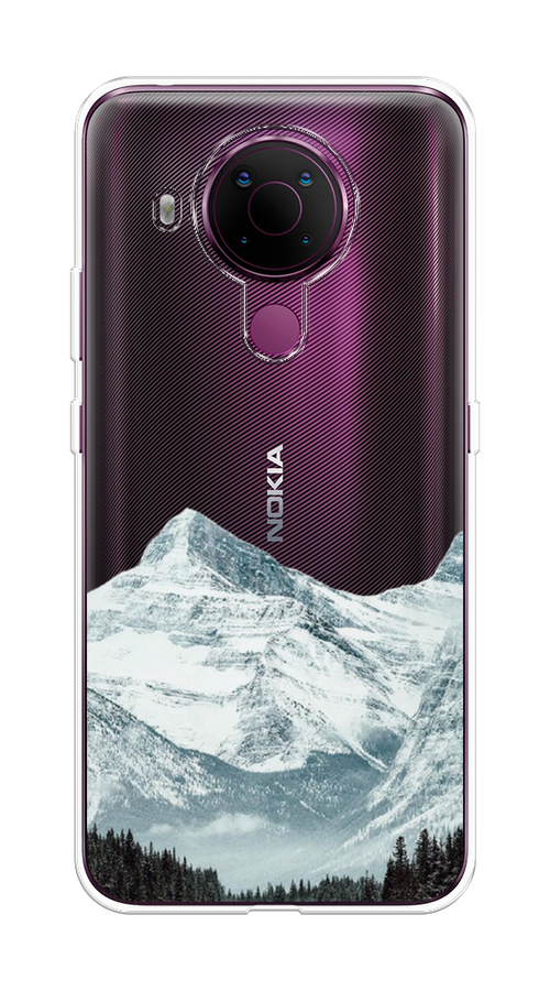 

Чехол на Nokia 5.4 "Горы арт 1", Белый;зеленый, 123650-2