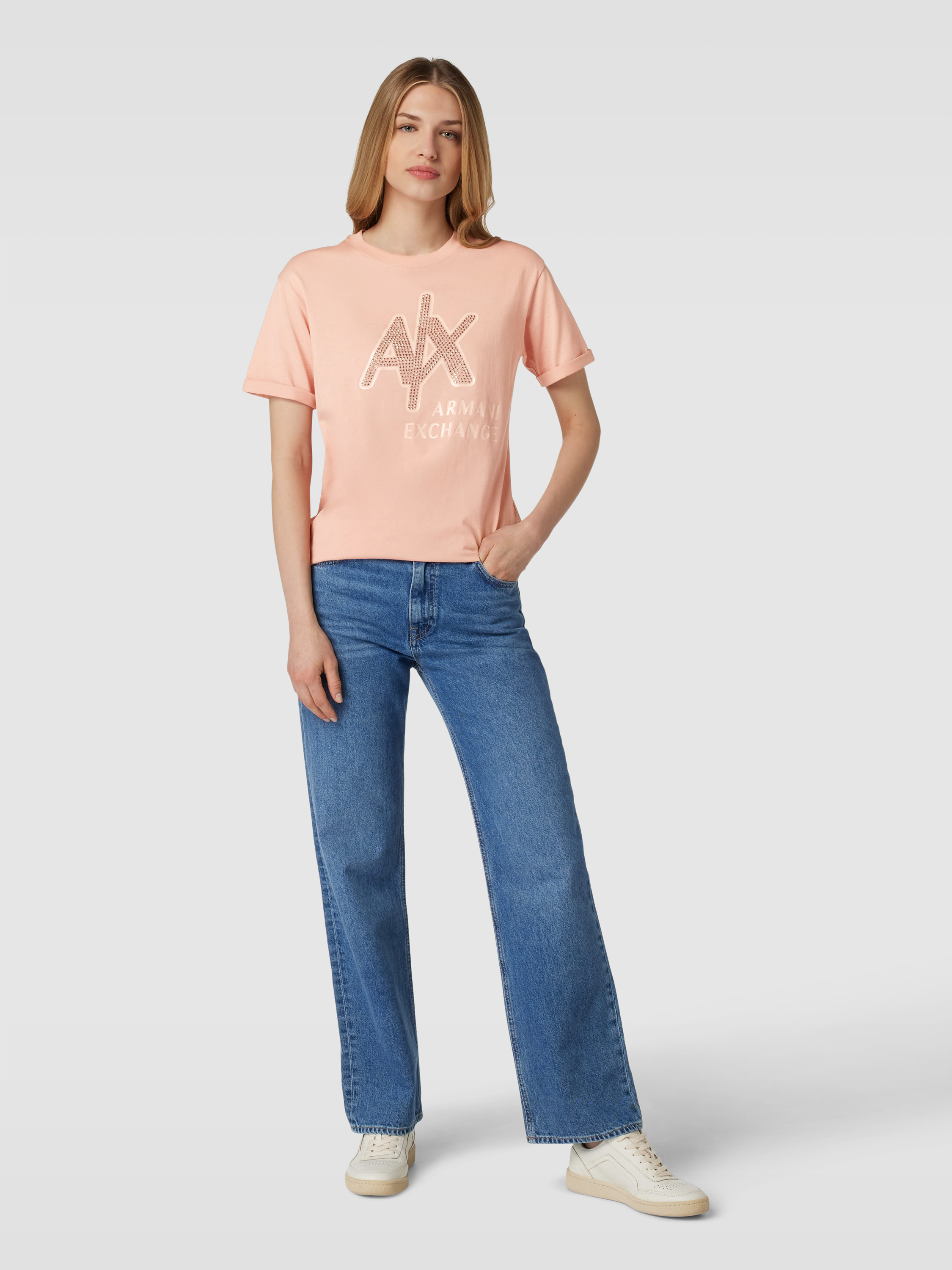 

Футболка женская Armani Exchange 1803011 розовая S доставка из-за рубежа, Розовый, 1803011