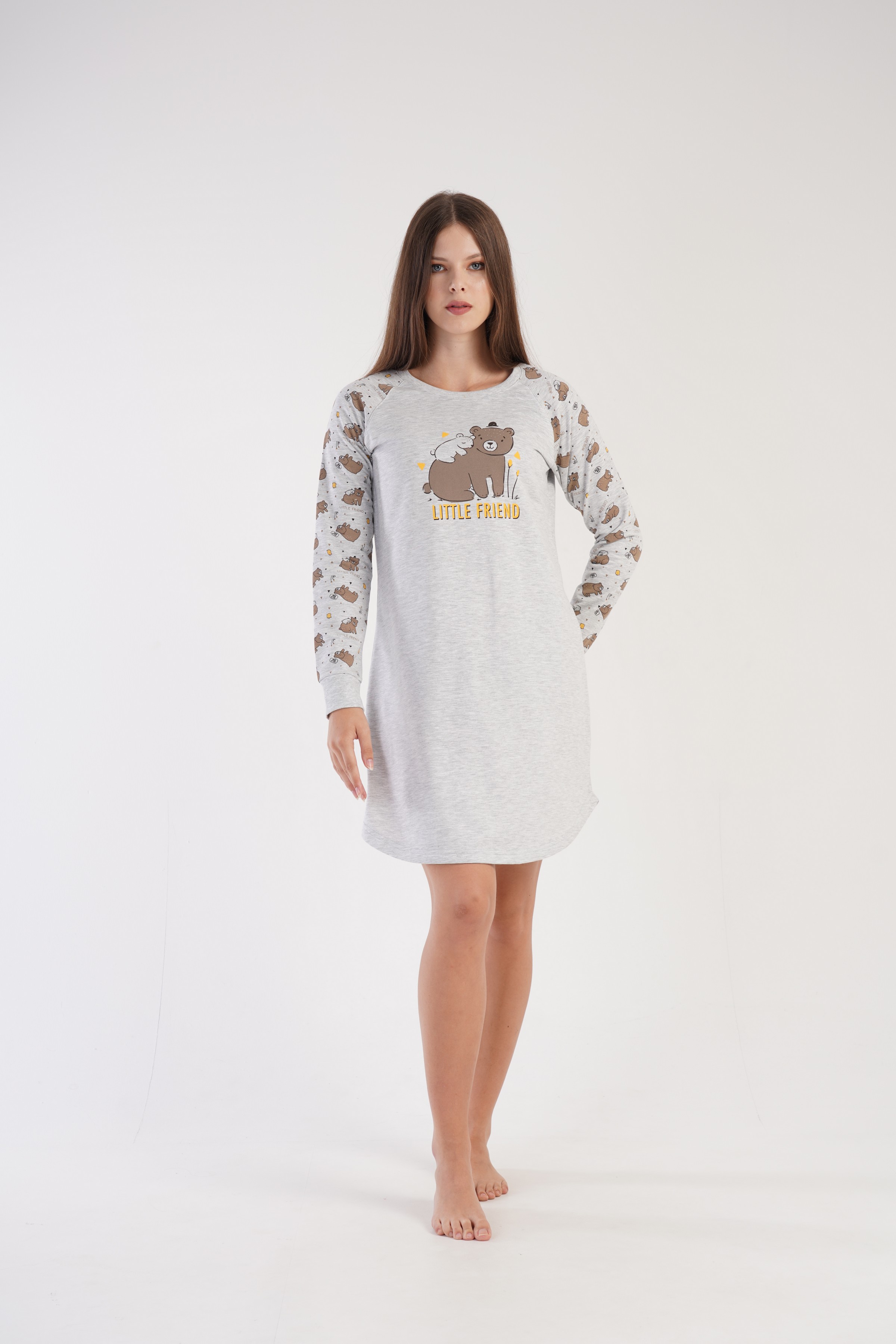 

Туника домашняя женская VIENETTA 303273_0593 серая XL, Серый, 303273_0593