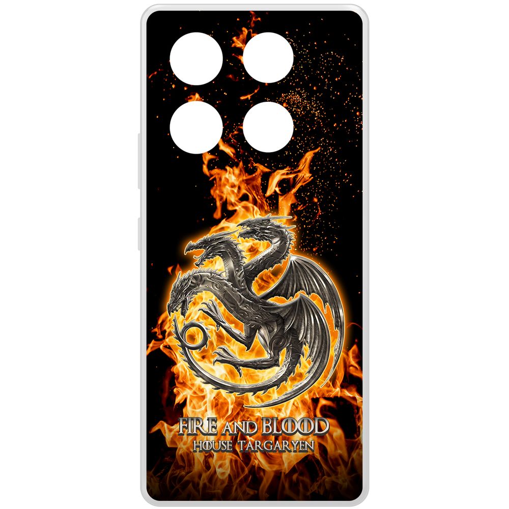 

Чехол-накладка Krutoff Clear Case Игра Престолов Дом Таргариен для INFINIX GT 20 Pro, Прозрачный
