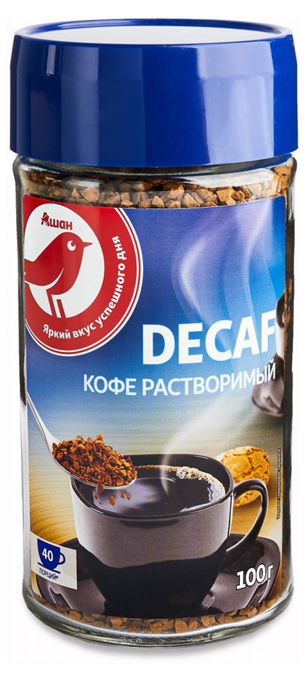 Кофе сублимированный АШАН Красная птица DEKAF без кофеина 100 г 400₽