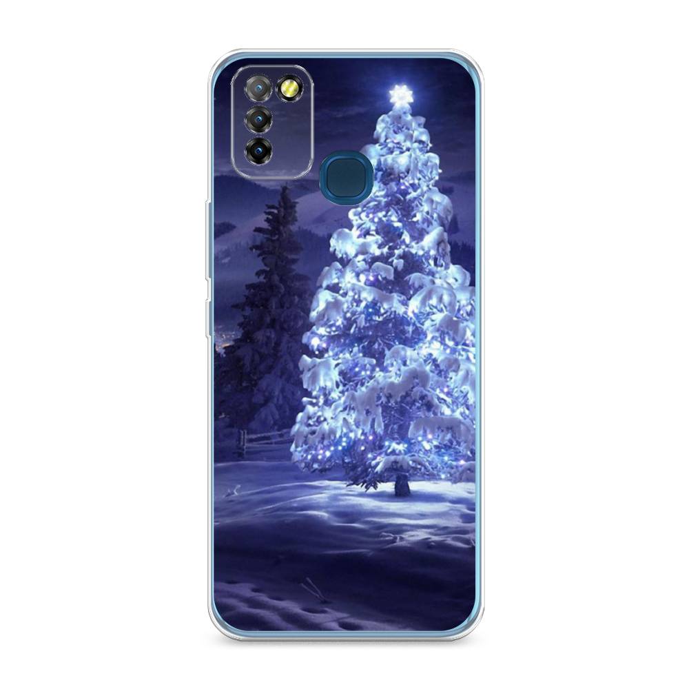 

Чехол на Infinix HOT 10 Lite "Зима 4", Синий;черный;белый, 3100350-2