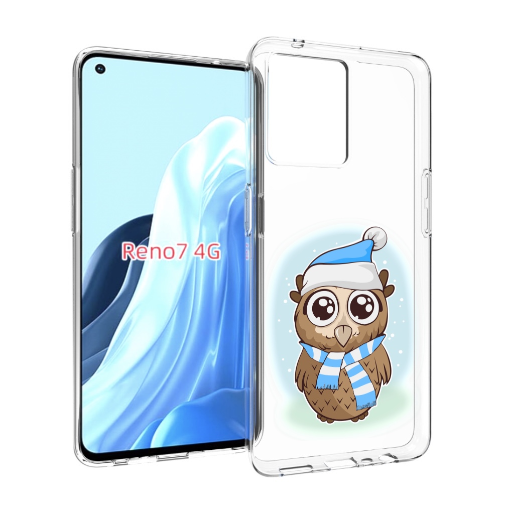 

Чехол MyPads сова-в-шарфике-и-шапке для OPPO RENO 7 4G, Прозрачный, Tocco