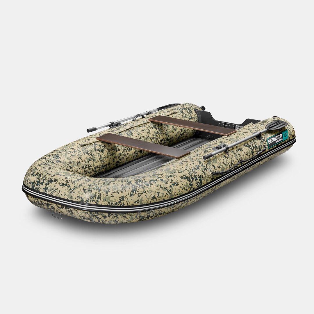 Надувная лодка GLADIATOR E330S цифровой камуфляж