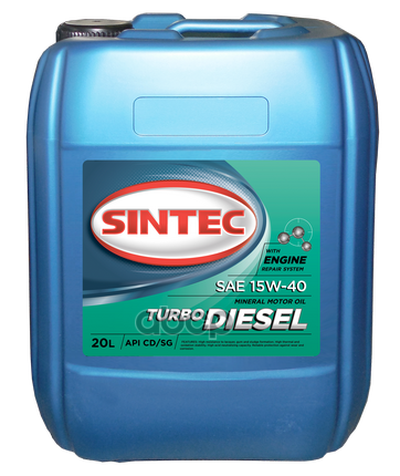 SINTEC Масло Sintec 15/40 Turbo Diesel Api Cd/Sg Минеральное 20 Л
