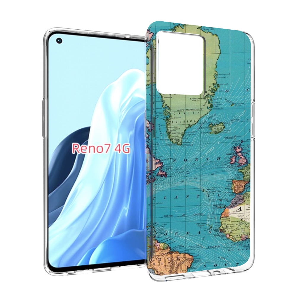 

Чехол MyPads старая карта земли для OPPO RENO 7 4G, Прозрачный, Tocco