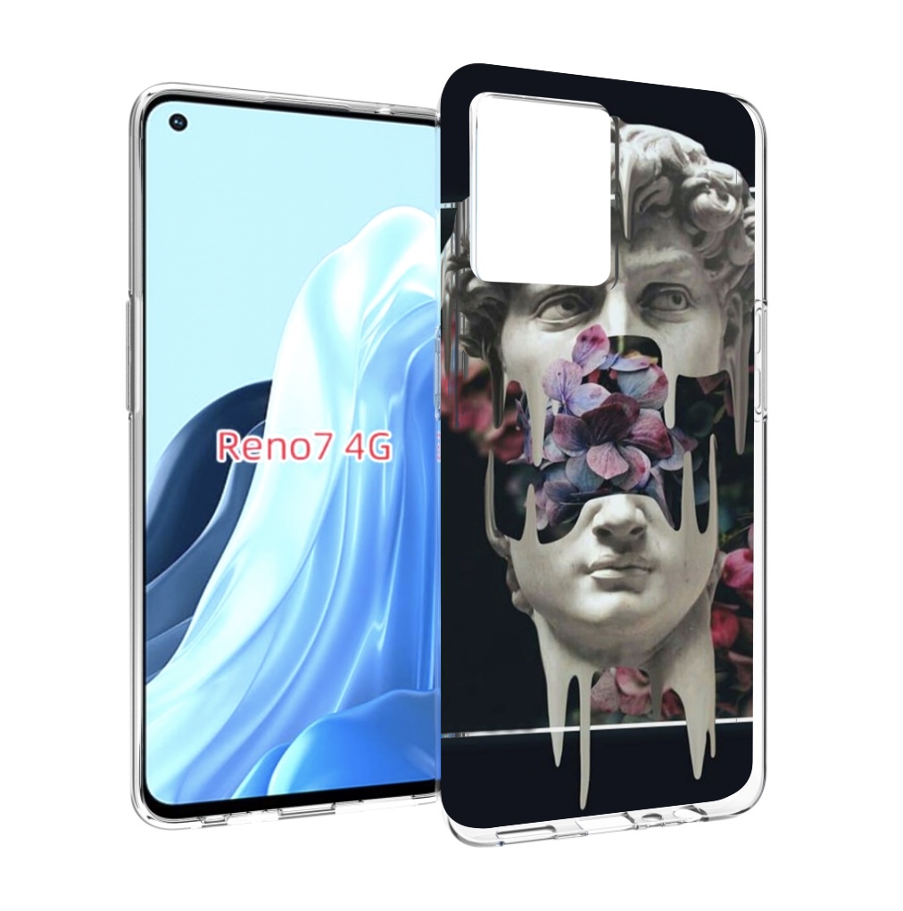 

Чехол MyPads статуя-с-цветами-внутри для OPPO RENO 7 4G, Прозрачный, Tocco