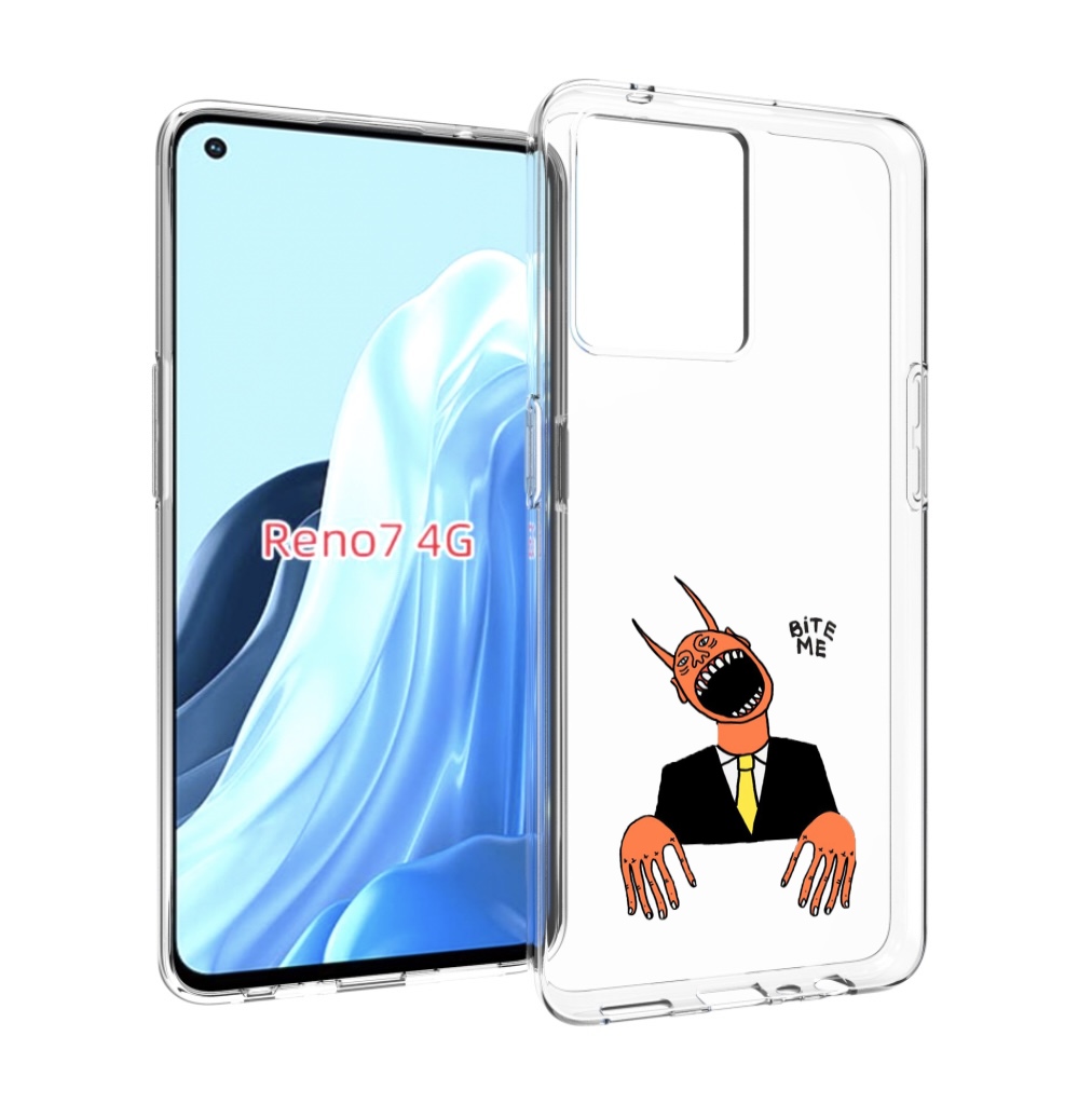 

Чехол MyPads странный чертик с длинными пальцами для OPPO RENO 7 4G, Прозрачный, Tocco