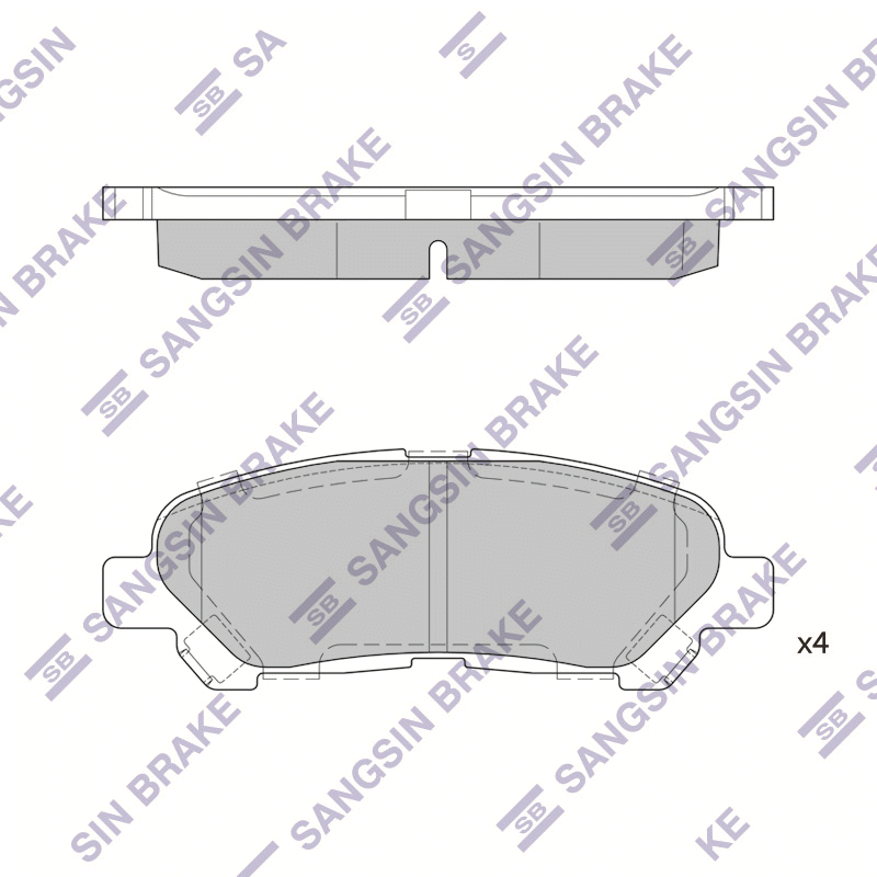 Тормозные колодки Sangsin brake задние SP2136