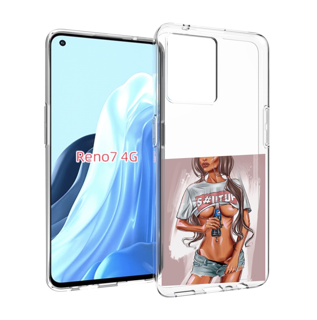 

Чехол MyPads стройная-девушка-с-пепси женский для OPPO RENO 7 4G, Прозрачный, Tocco