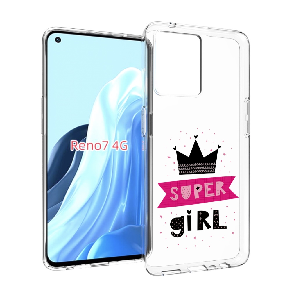 

Чехол MyPads супер-девчонка женский для OPPO RENO 7 4G, Прозрачный, Tocco