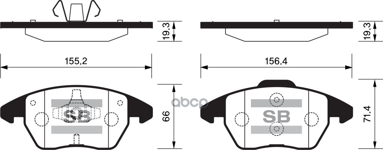 

Комплект тормозных колодок Sangsin brake SP2098