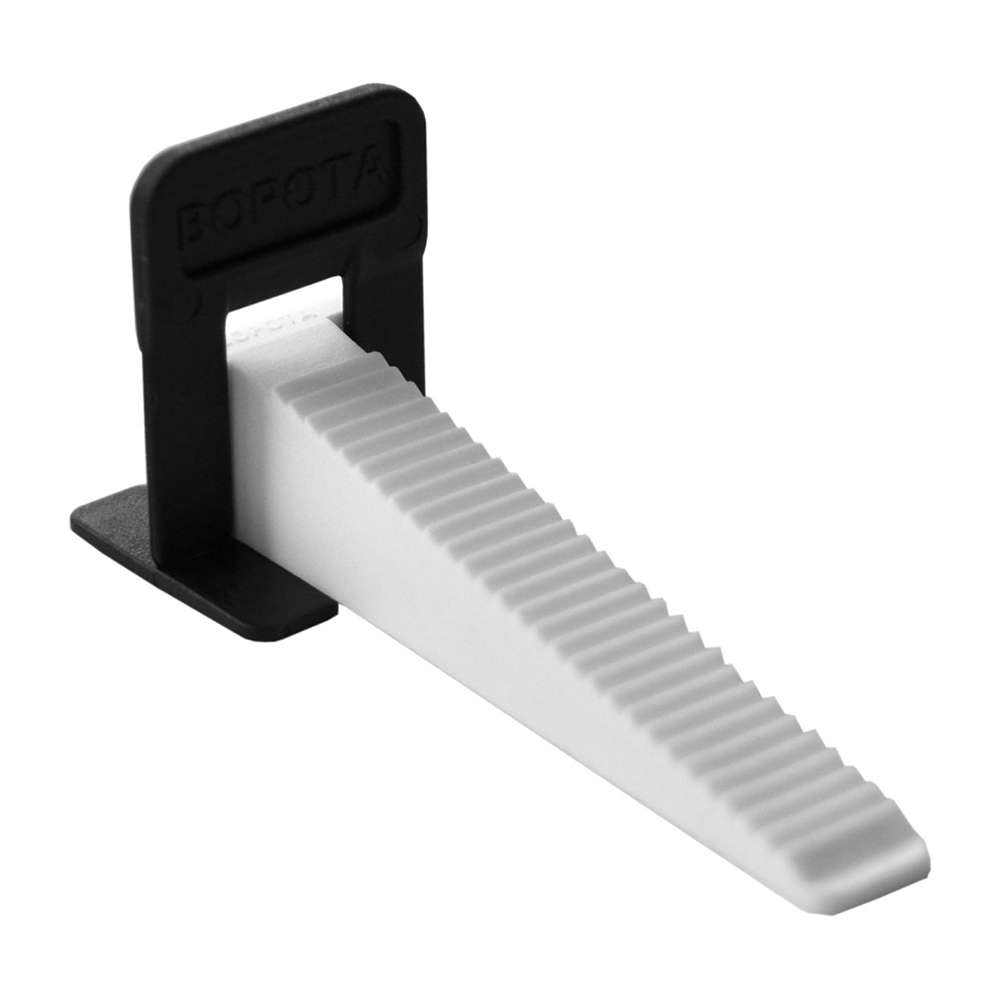 фото Система выравнивания плитки hesler 1,4 мм комплект (зажим ворота, клин) (40+40 шт.)