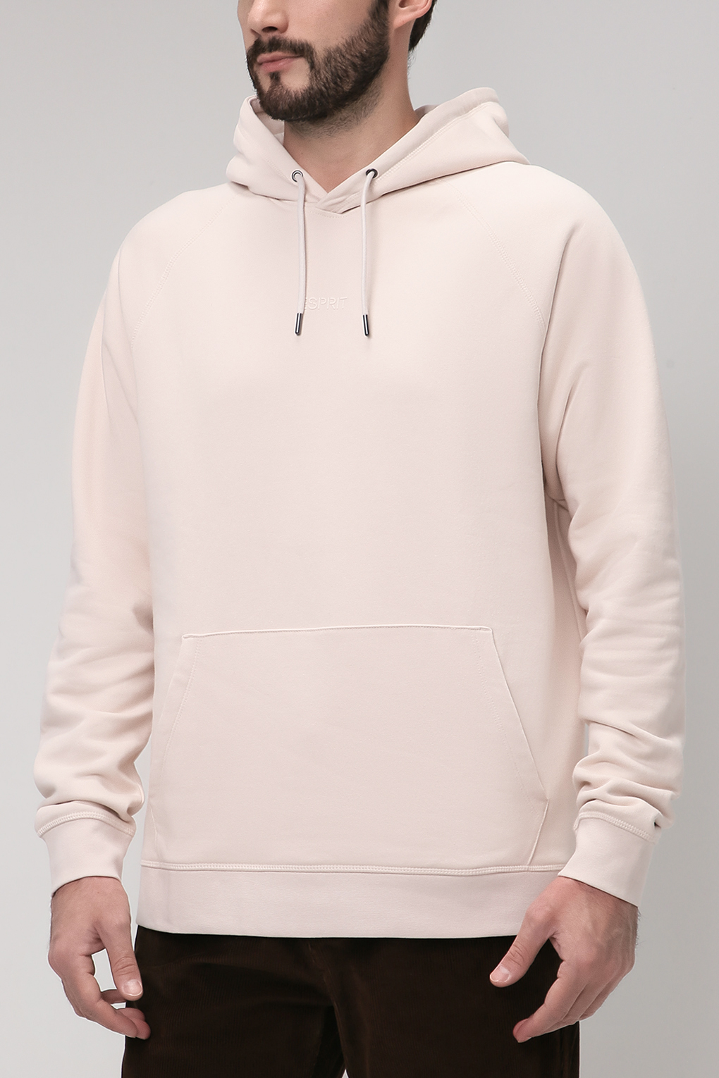 

Худи мужское Esprit 101EE2J308 бежевое M, 101EE2J308