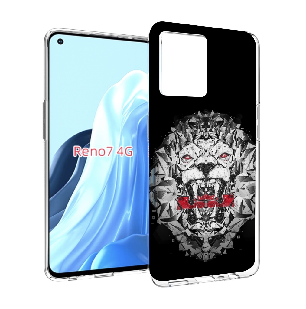 

Чехол MyPads тигр-с-гранями-черно-белый для OPPO RENO 7 4G, Прозрачный, Tocco