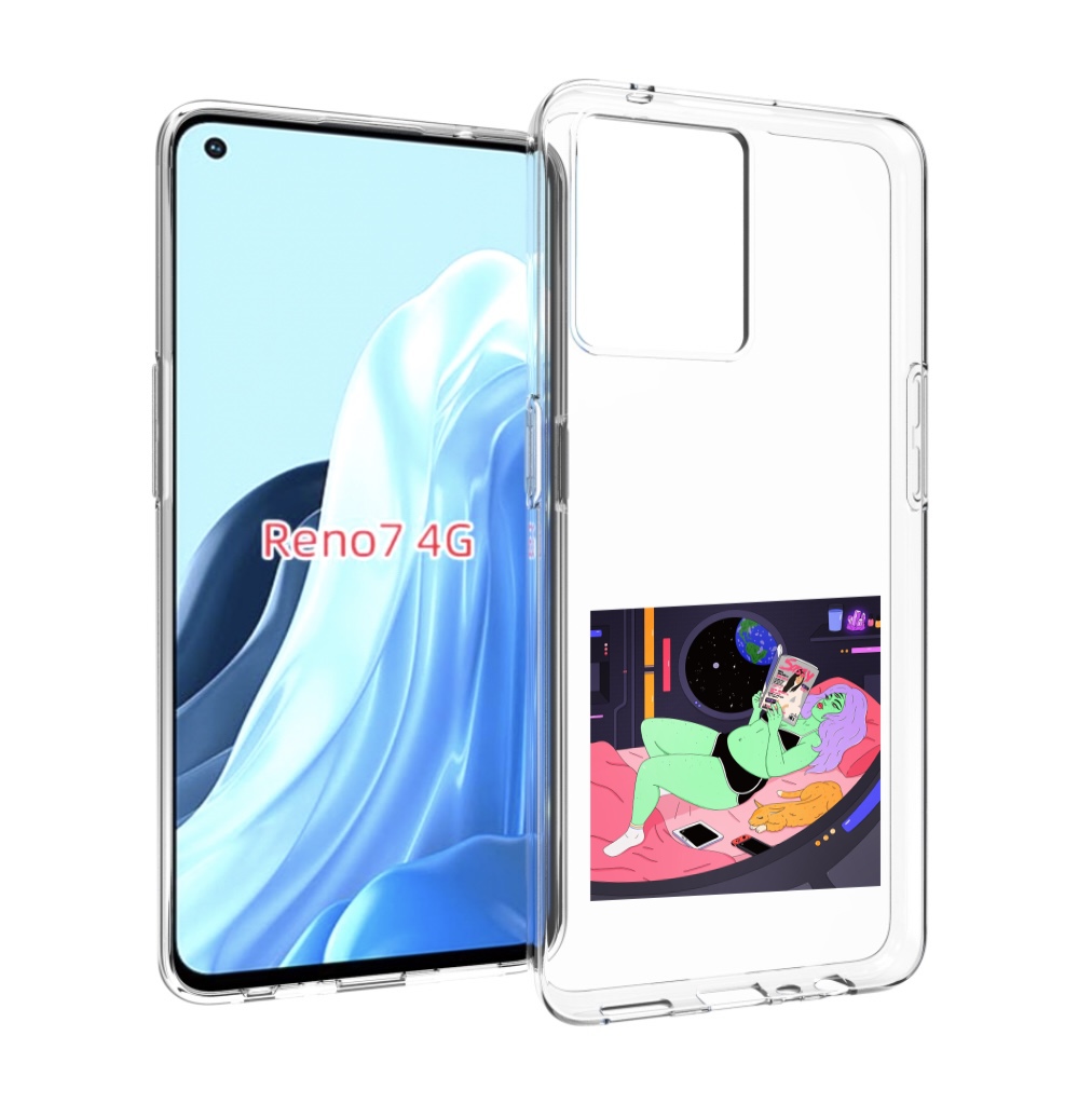 

Чехол MyPads трехглазая девушка зеленая для OPPO RENO 7 4G, Прозрачный, Tocco