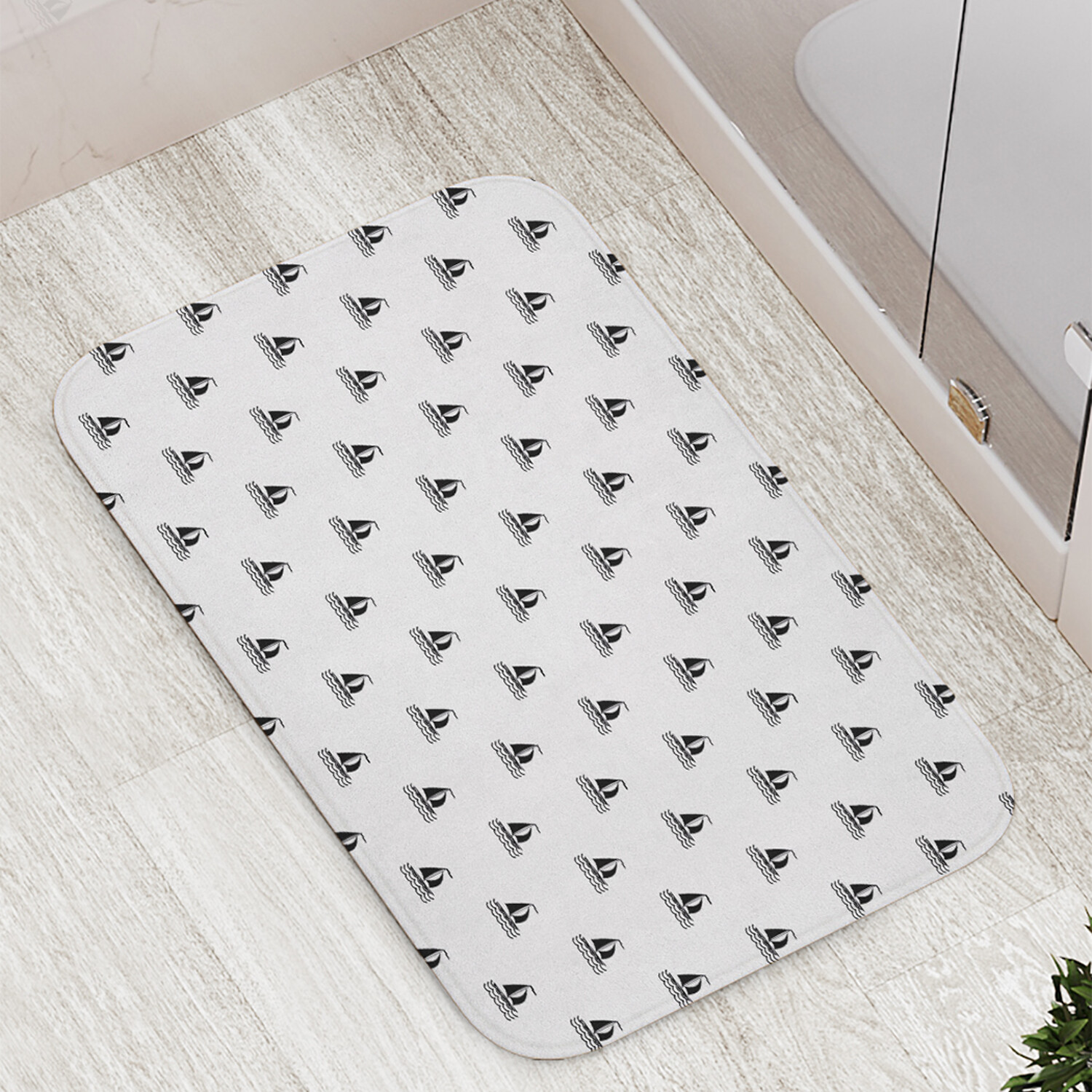 

Коврик противоскользящий JoyArty "Парусник на волнах" для ванной сауны бассейна 77х52см, Парусник на волнах