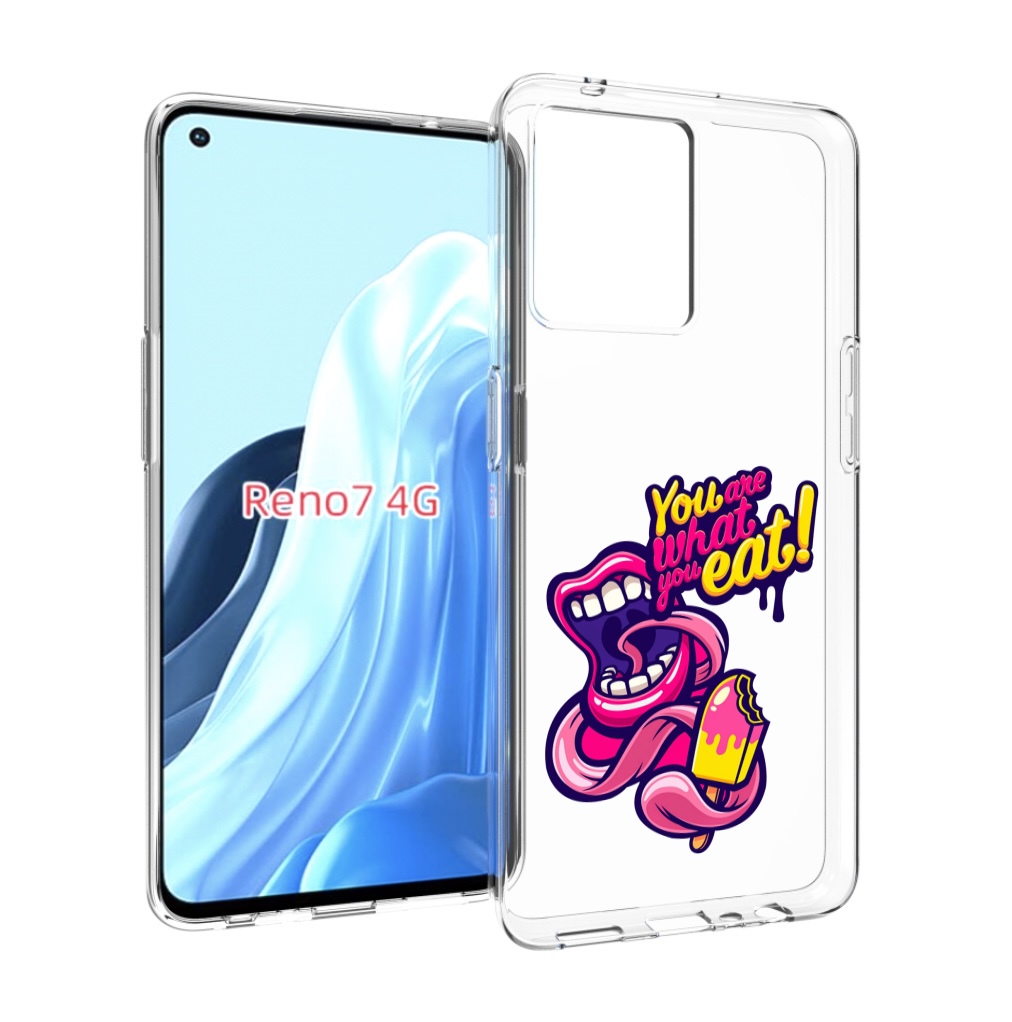 

Чехол MyPads ты-то-что-ты-ешь для OPPO RENO 7 4G, Прозрачный, Tocco