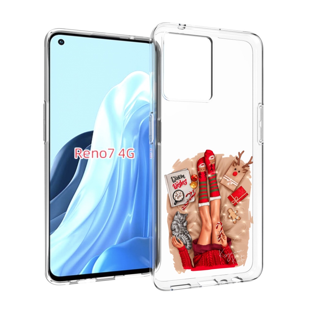 

Чехол MyPads уютный-арт женский для OPPO RENO 7 4G, Прозрачный, Tocco
